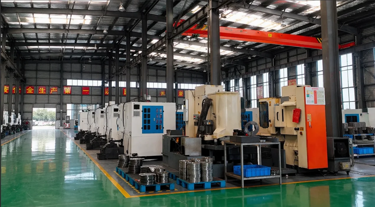 Sureay CNC workshop — machining centers with blade workpieces