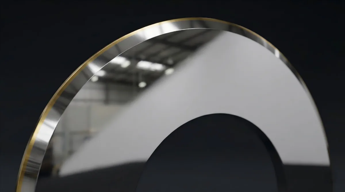 Rotary slitter knife edge quality detail