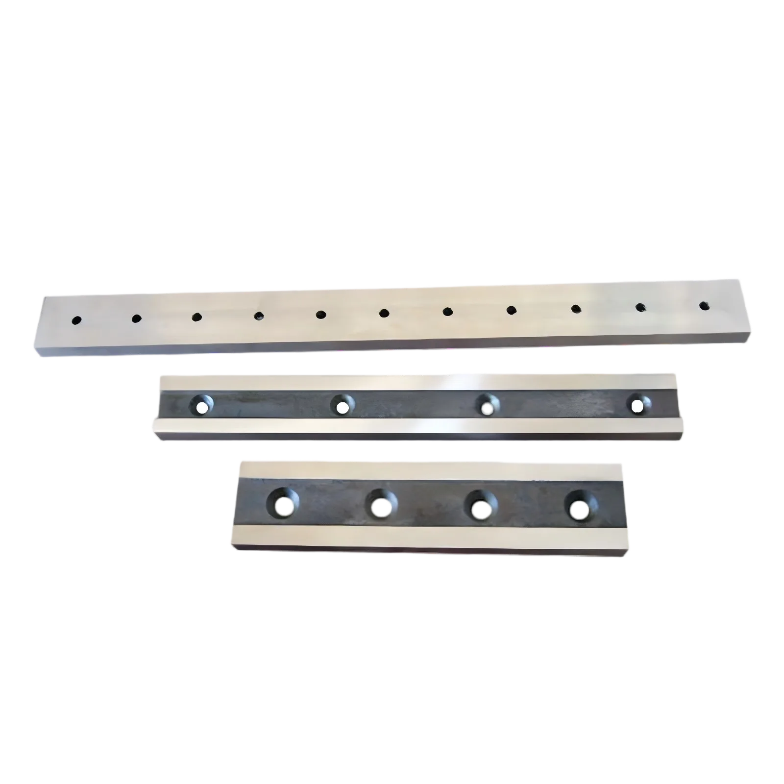 Metal shear blades for guillotine shearing
