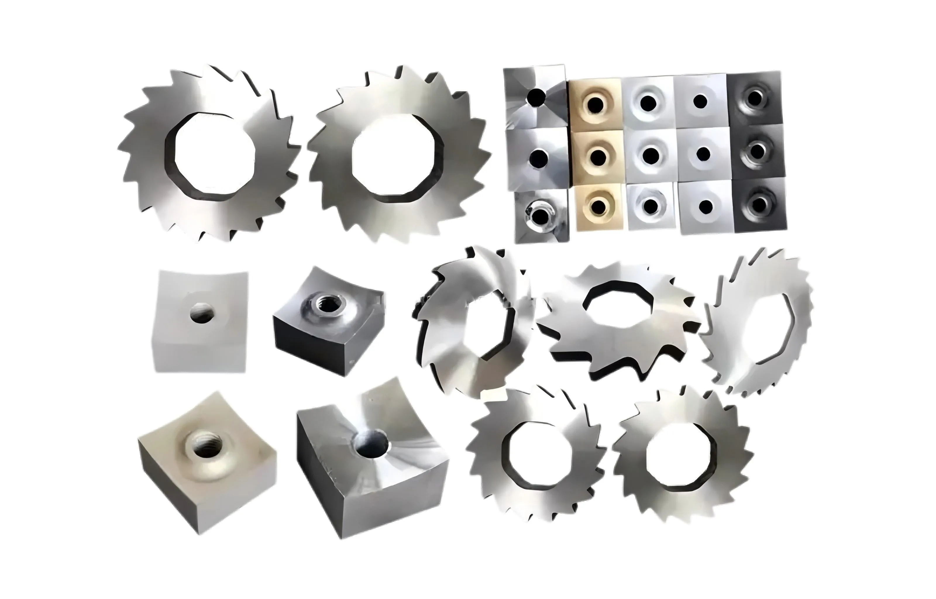 Shredder blades for heavy-duty plastic recycling