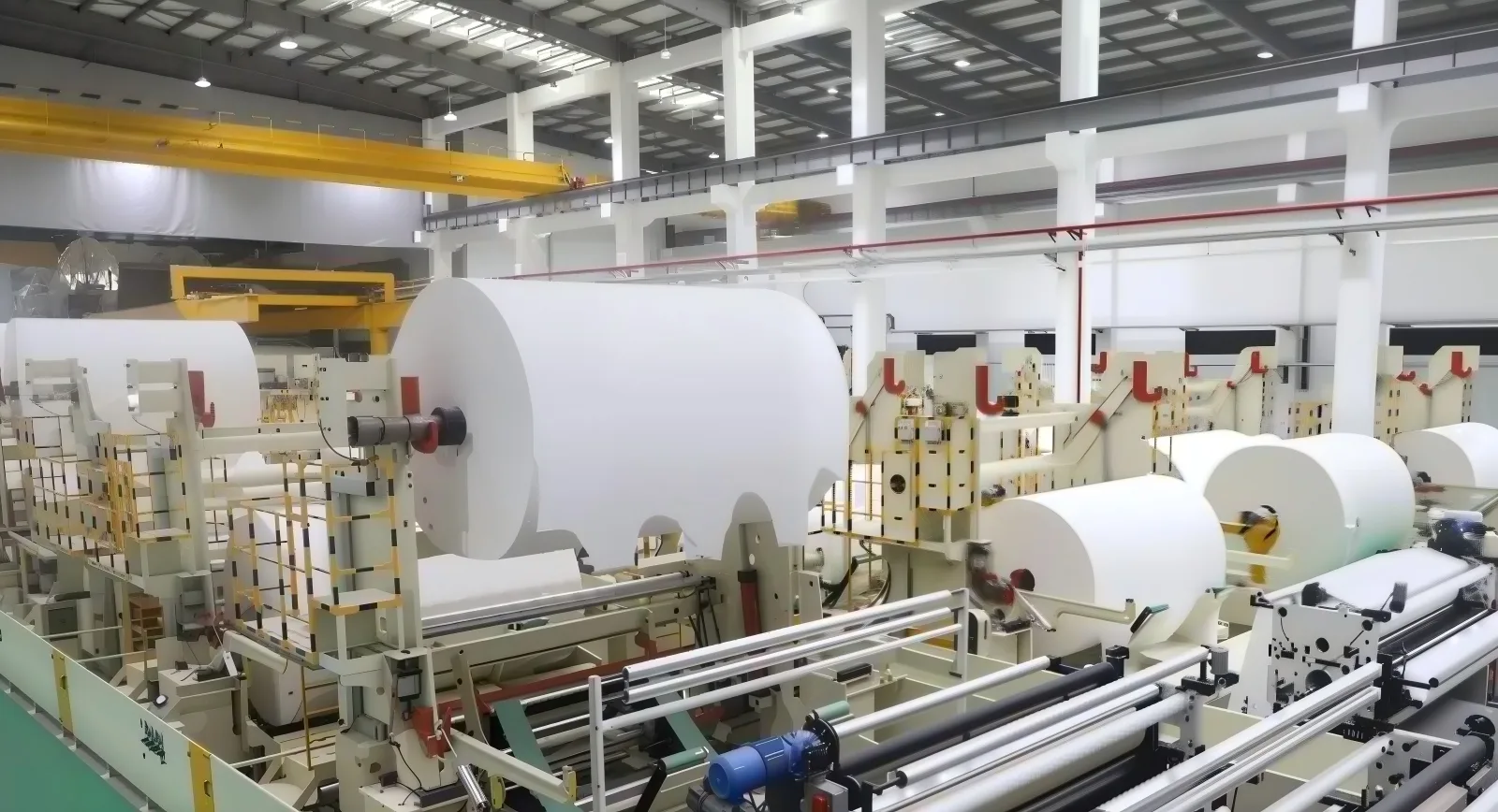Tissue and paper converting line