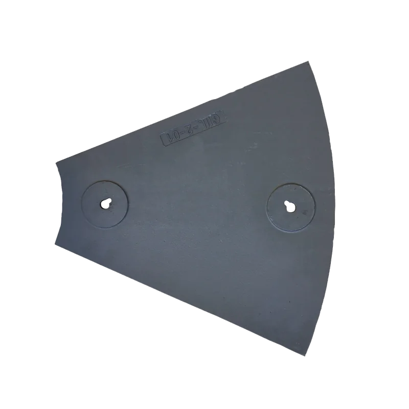 Concrete mixer liner plate with two recessed mounting holes