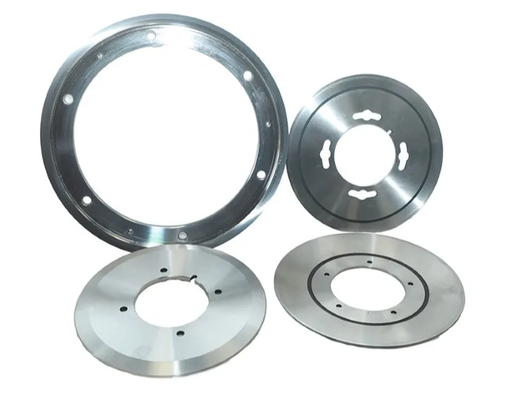 Range of slitter rewinder bottom knives and blade rings in four diameters